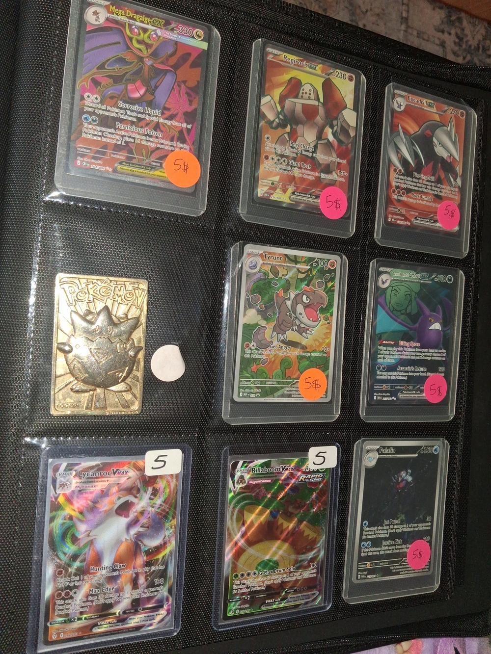 Pokemon 8 Trading Card Lot Plus 1 Gold Togepi Vintage